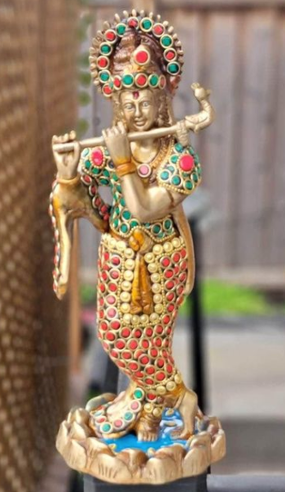 Krishna with Meenakari Work