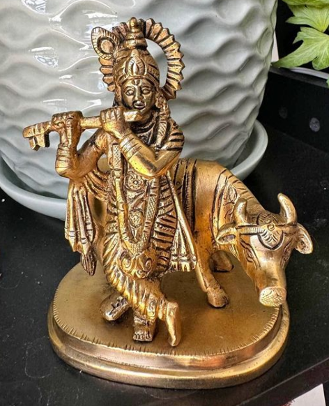 Krishna with Kamadhenu Cow
