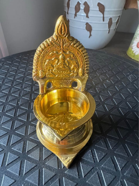 Solid brass Laxmi diya
