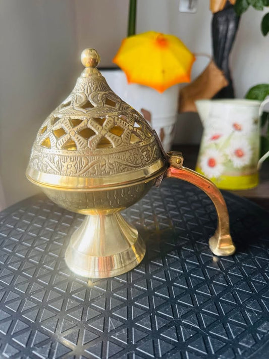 Solid Brass Incense / Dhoop burner