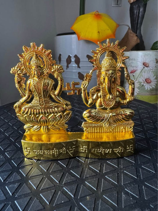 Gold plated Laxmi Ganesh