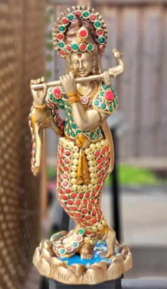 Krishna with Meenakari Work