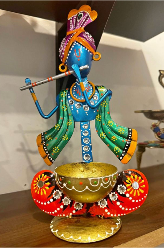 Krishna Decor with Diya